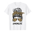 Messy Bun Mom Life Leopard T-Shirt - Casual Everyday Wear Men Women - T-Shirt, Sweatshirt, Hoodie