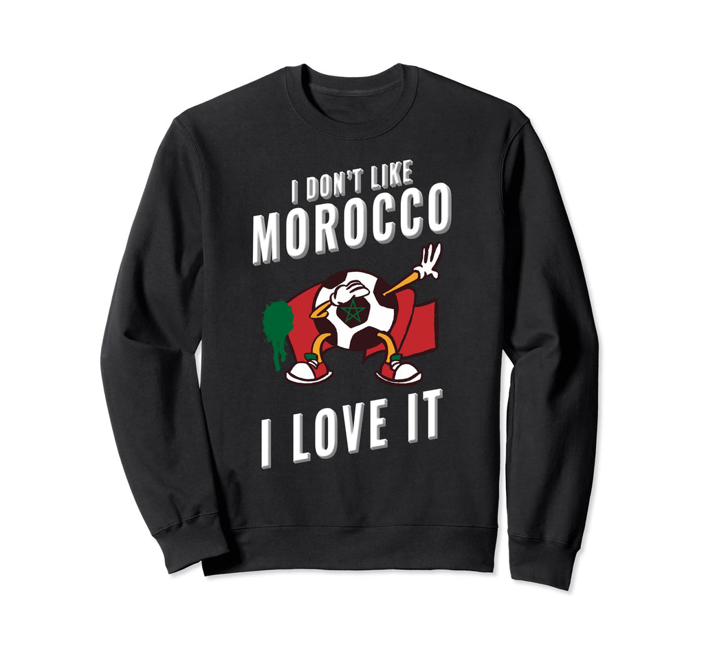 Morocco Soccer Supporters Fun Flag Sweatshirt - Novelty Apparel Unisex - T-Shirt, Sweatshirt, Hoodie