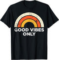 Casual Graphic Vintage Retro Good Vibes Only Rainbow - Adult & Kids T-Shirts, Sweatshirts & Hoodies apparel design preview 1