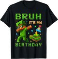Bruh It's My Birthday Pixel Gamer for Boys - Adult & Kids T-Shirts, Sweatshirts & Hoodies apparel design preview 1