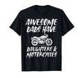 Awesome Dad Have Daughters Motorcycle T-Shirt - Minimalist Print Unisex - T-Shirt, Sweatshirt, Hoodie