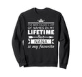 Nana Is My Favorite Name Mothers Day Sweatshirt - Minimalist Print Unisex - T-Shirt, Sweatshirt, Hoodie