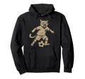 Cat Playing Football Soccer Hoodie - Minimalist Print Men Women - T-Shirt, Sweatshirt, Hoodie