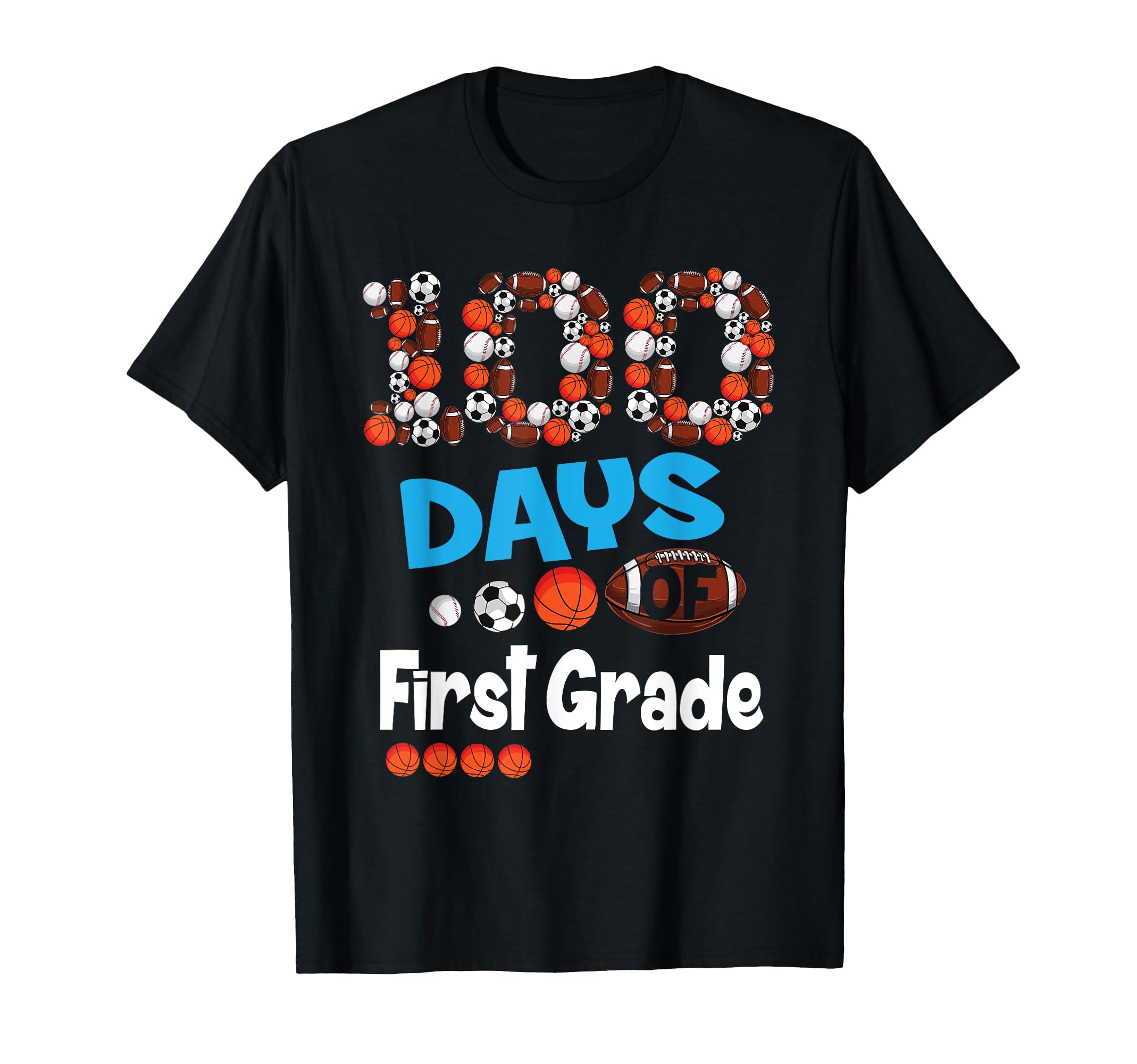 100Th Days First Grade Baseball Soccer T-Shirt - Novelty Apparel Unisex - T-Shirt, Sweatshirt, Hoodie