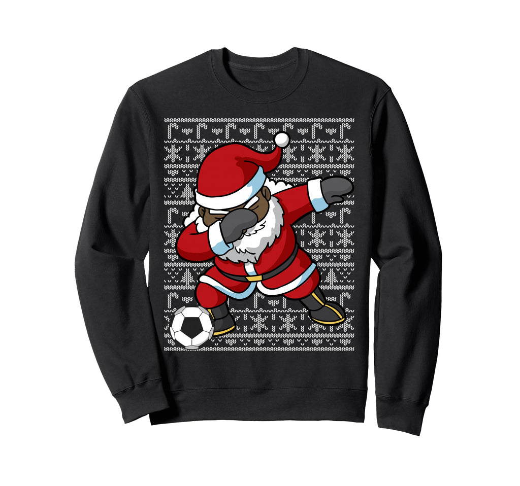 Black African American Santa Sweatshirt - Fun Novelty Design for Adults - T-Shirt, Sweatshirt, Hoodie
