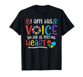 I Am His Voice He Is My Heart Autism T-Shirt - Custom Art Print Men Women - T-Shirt, Sweatshirt, Hoodie