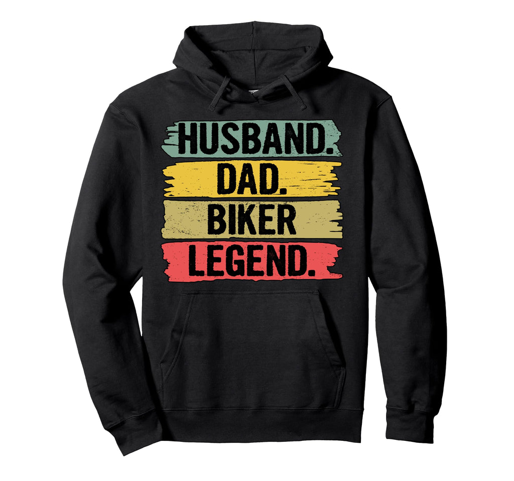 Husband Dad Biker Legend Fathers Day Hoodie - Streetwear Style for Adults - T-Shirt, Sweatshirt, Hoodie