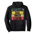 Husband Dad Biker Legend Fathers Day Hoodie - Streetwear Style for Adults - T-Shirt, Sweatshirt, Hoodie