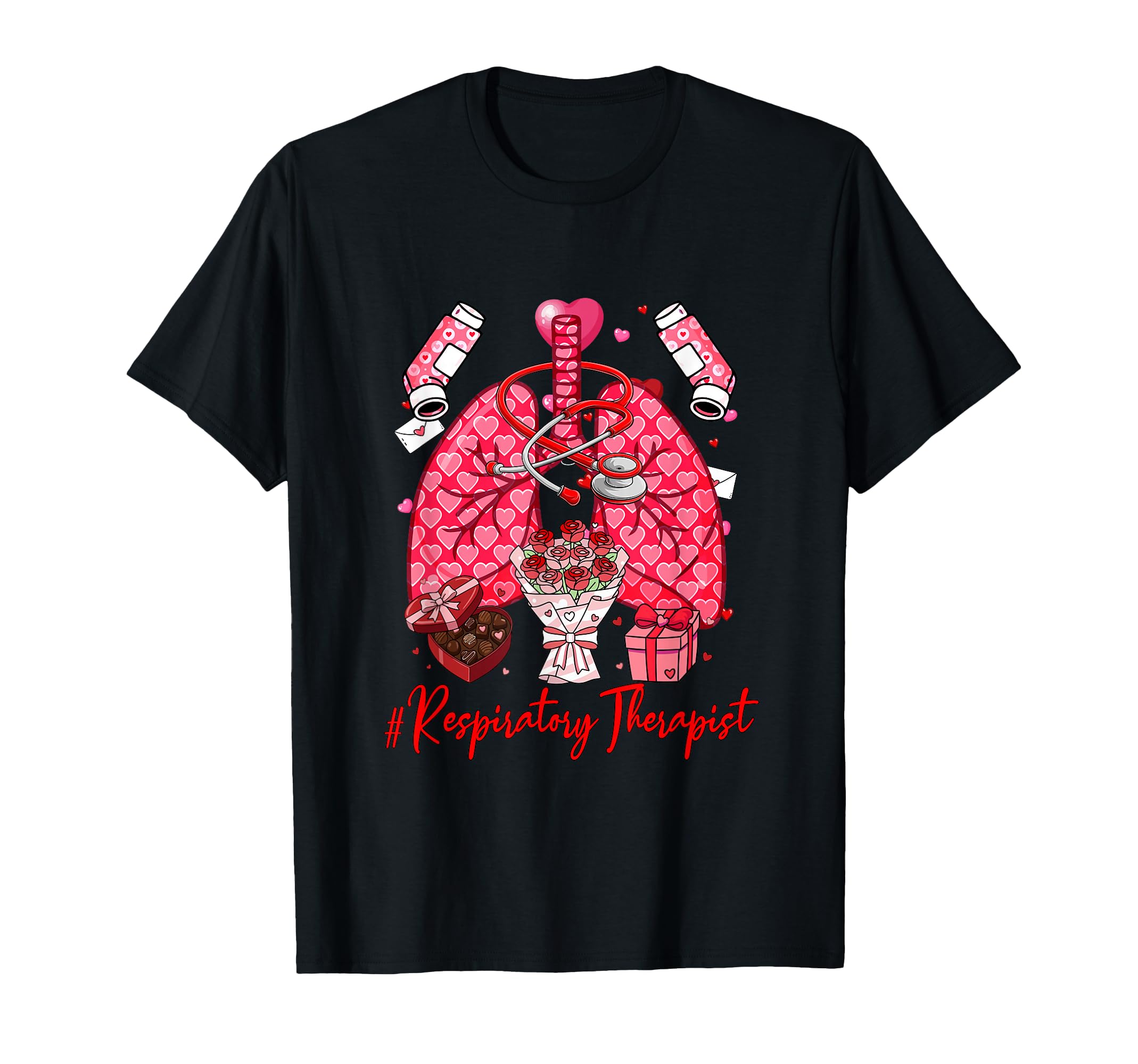 Respiratory Therapist Tools Hearts T-Shirt - Novelty Apparel for Adults - T-Shirt, Sweatshirt, Hoodie