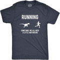 Mens Running Motivation Raptor Chase Funny Dinosaur - Adult & Kids T-Shirts, Sweatshirts & Hoodies apparel design preview 1