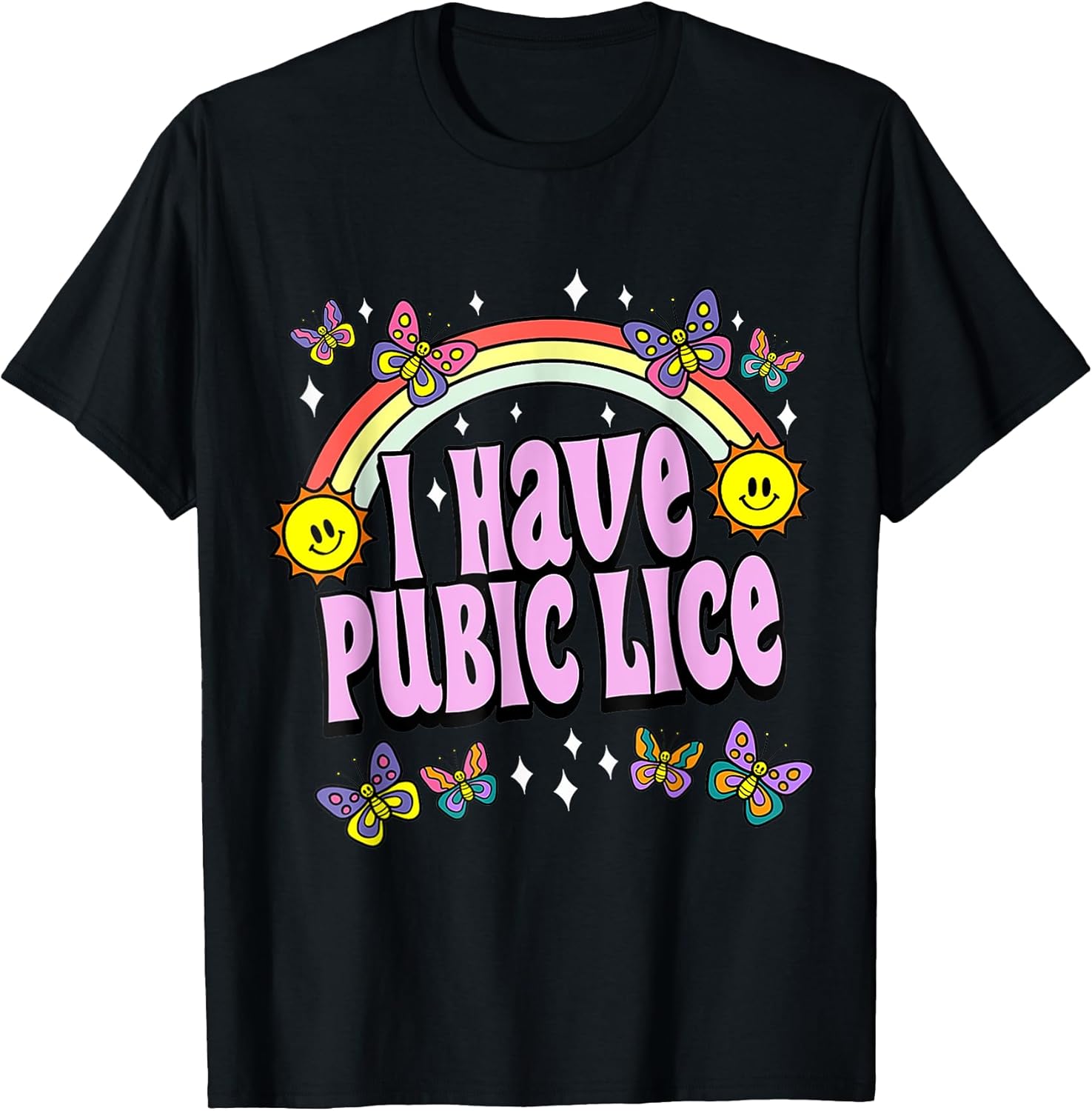 I Have Pubic Lice Funny Retro Offensive Inappropriate - Adult & Kids T-Shirts, Sweatshirts & Hoodies apparel design preview 1