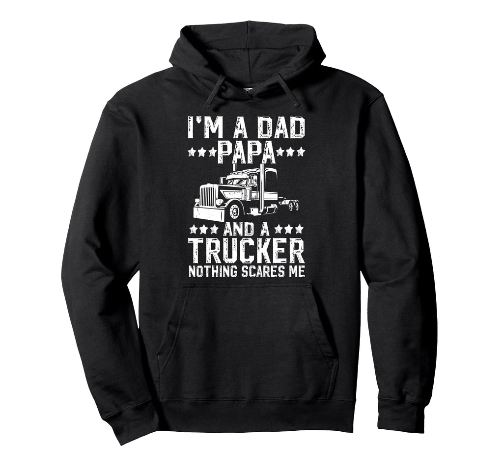 Im Dad Papa And Trucker Papa Truck Hoodie - Trendy Graphic for Adults - T-Shirt, Sweatshirt, Hoodie