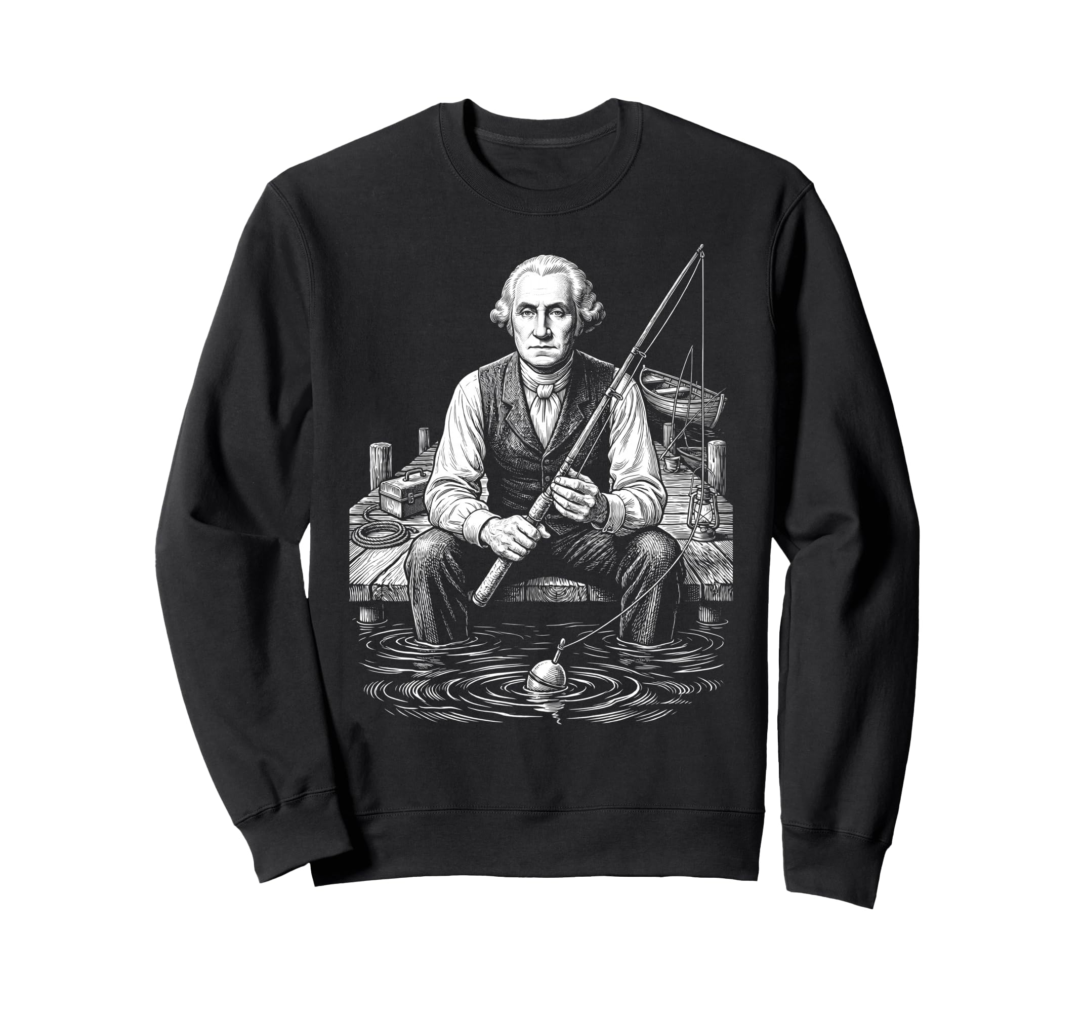 George Washington President Lake Sweatshirt - Trendy Graphic for Adults - T-Shirt, Sweatshirt, Hoodie