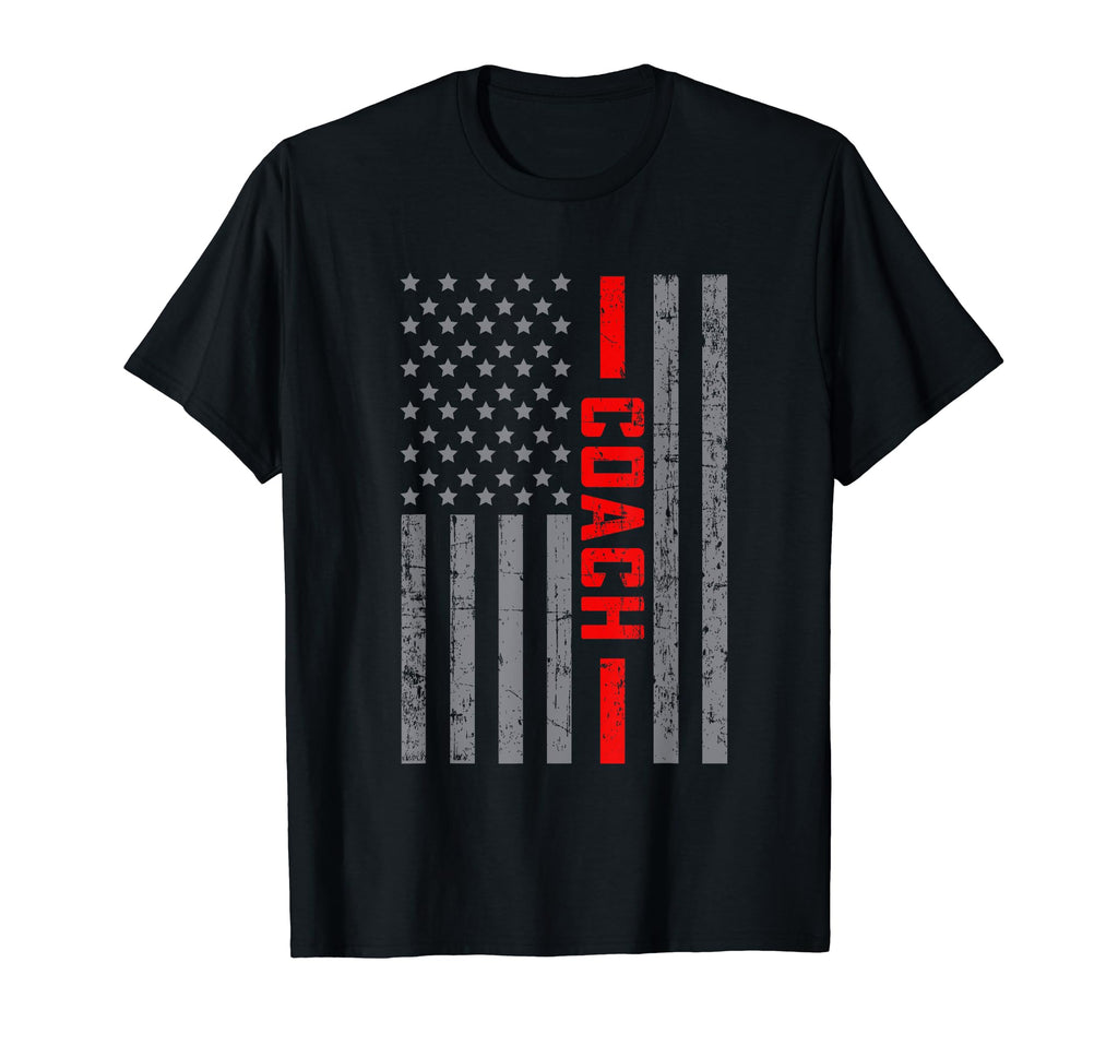 American Flag Coach Us Flag Dad T-Shirt - Minimalist Print for Adults - T-Shirt, Sweatshirt, Hoodie