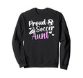 Proud Soccer Aunt Soccer Player Sweatshirt - Minimalist Print for Adults - T-Shirt, Sweatshirt, Hoodie