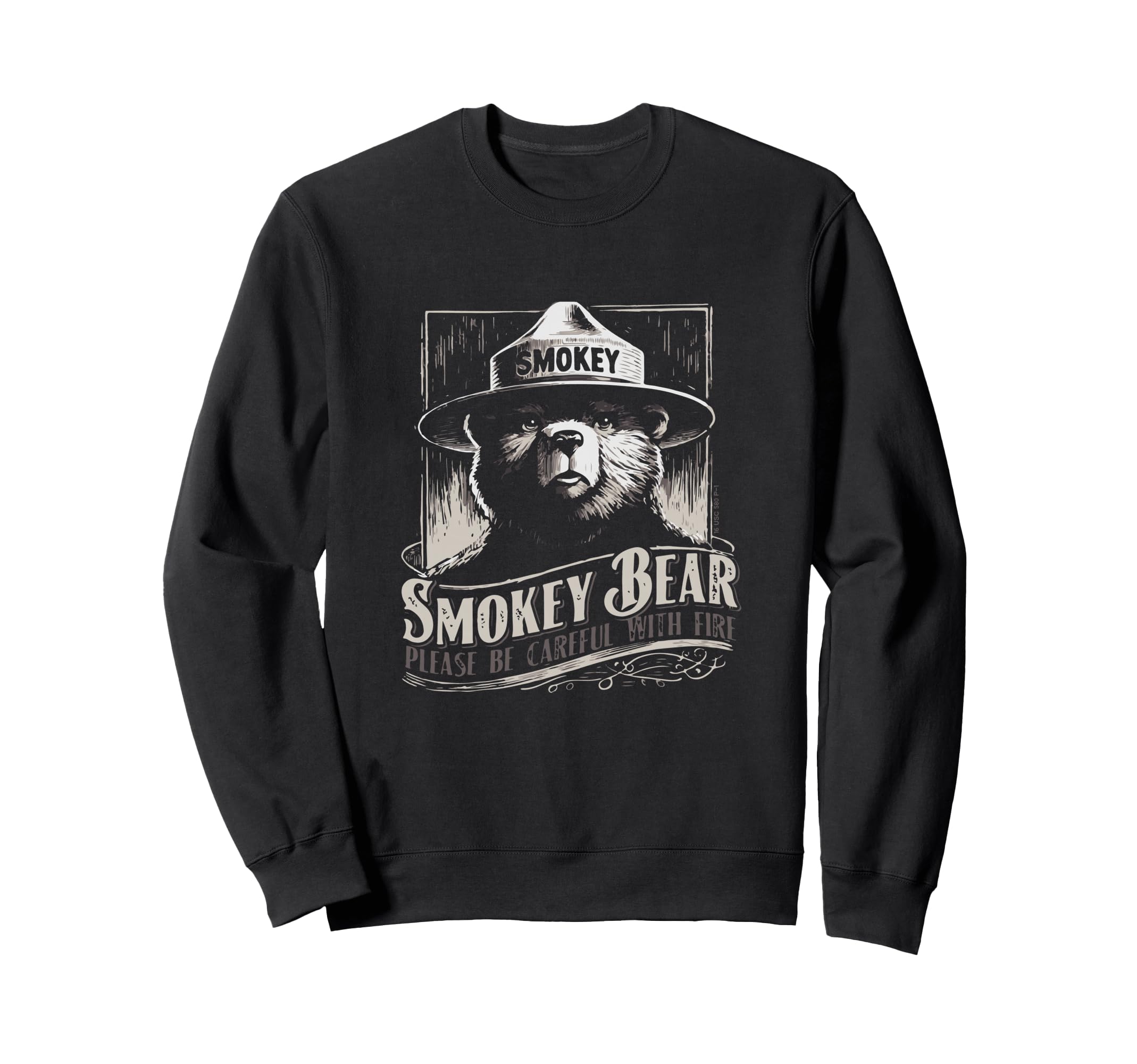 Smokey Bear Wpa Prevent Wildfires Sweatshirt - Trendy Graphic for Adults - T-Shirt, Sweatshirt, Hoodie