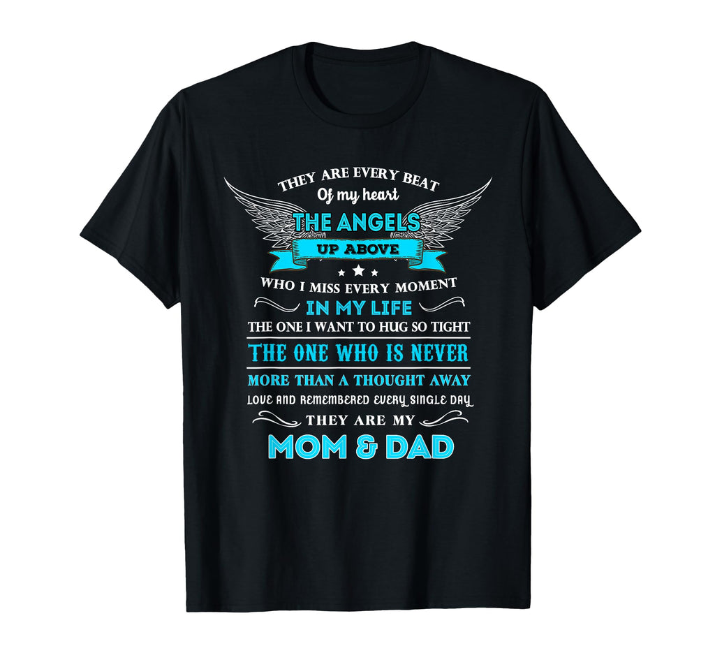 Mom Dad My Angels Gift Memories T-Shirt - Aesthetic Graphic Men Women - T-Shirt, Sweatshirt, Hoodie
