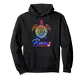 Bimini Tie Dye Sea Turtle Bahamas Beach Hoodie - Unique Graphic Men Women - T-Shirt, Sweatshirt, Hoodie
