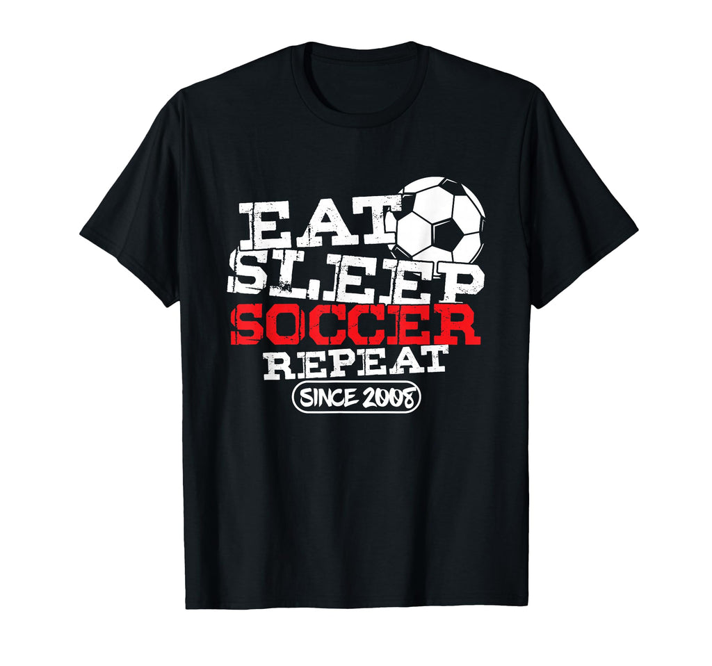 Soccer Player Goal Football Born 2008 T-Shirt - Aesthetic Graphic Unisex - T-Shirt, Sweatshirt, Hoodie