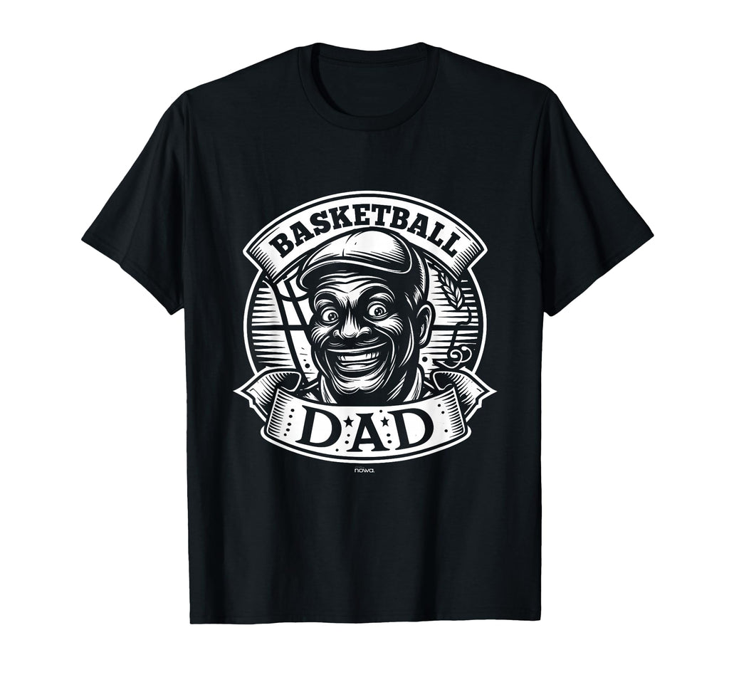 Mens Happy Best Basketball Dad Cap T-Shirt - Unique Graphic for Adults - T-Shirt, Sweatshirt, Hoodie