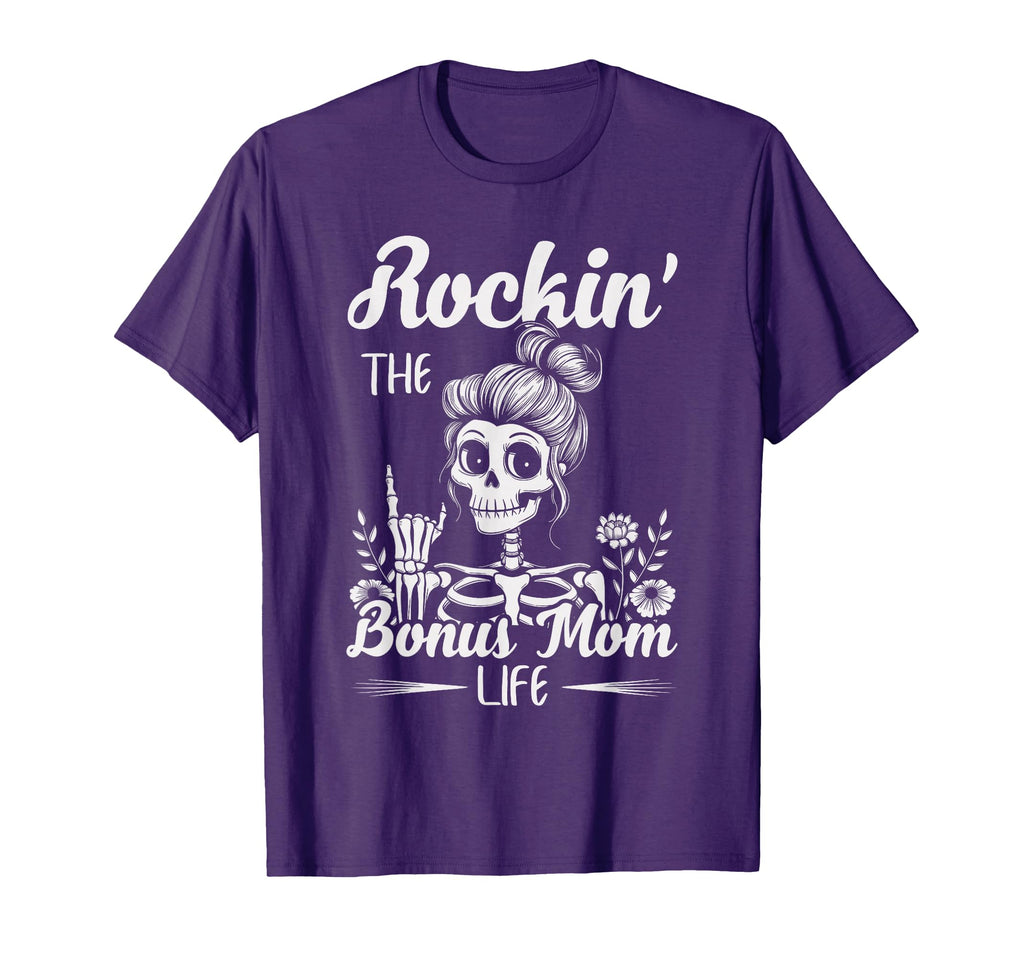 Rocking Bonus Mom Life Best Stepmom T-Shirt - Unique Graphic Men Women - T-Shirt, Sweatshirt, Hoodie