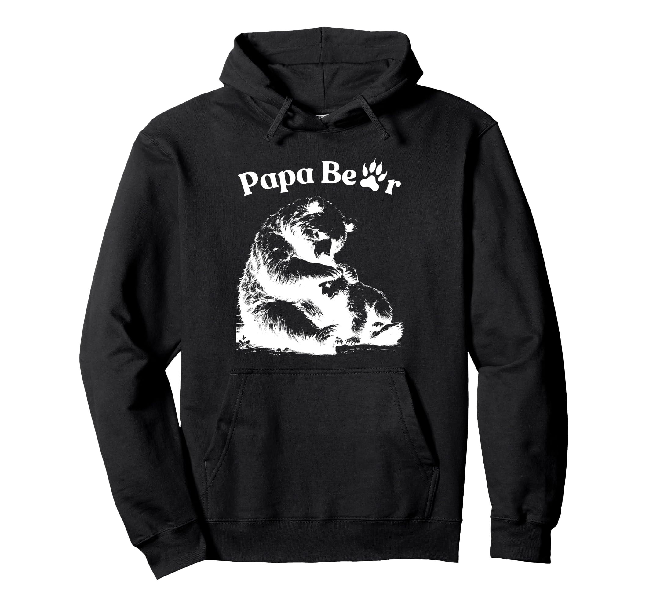 Mens Papa Bear Face Sunglasses Papa Hoodie - Aesthetic Graphic for Adults - T-Shirt, Sweatshirt, Hoodie