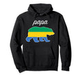 Papa Bear Gabon Flag Gabonese Hoodie - Casual Everyday Wear for Adults - T-Shirt, Sweatshirt, Hoodie