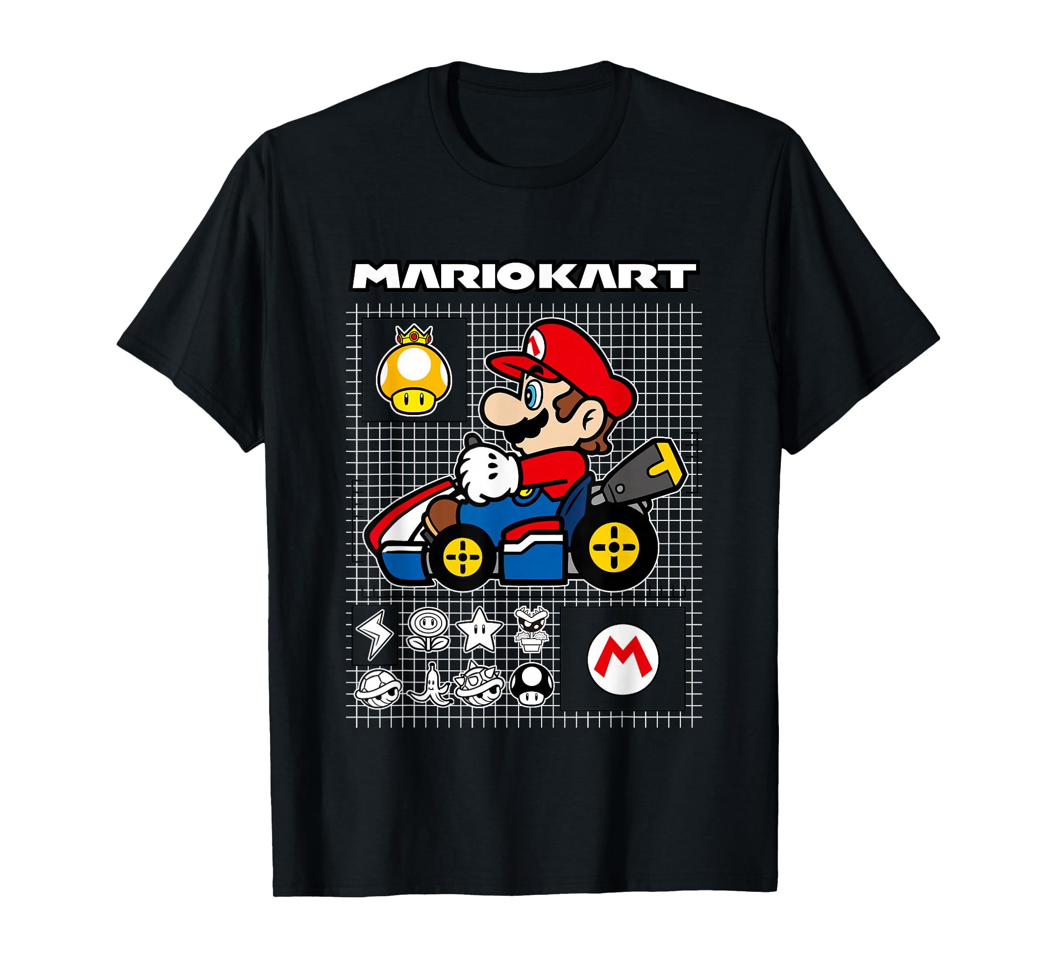 Mario Kart Rally Driver Schematics T-Shirt - Minimalist Print Men Women - T-Shirt, Sweatshirt, Hoodie