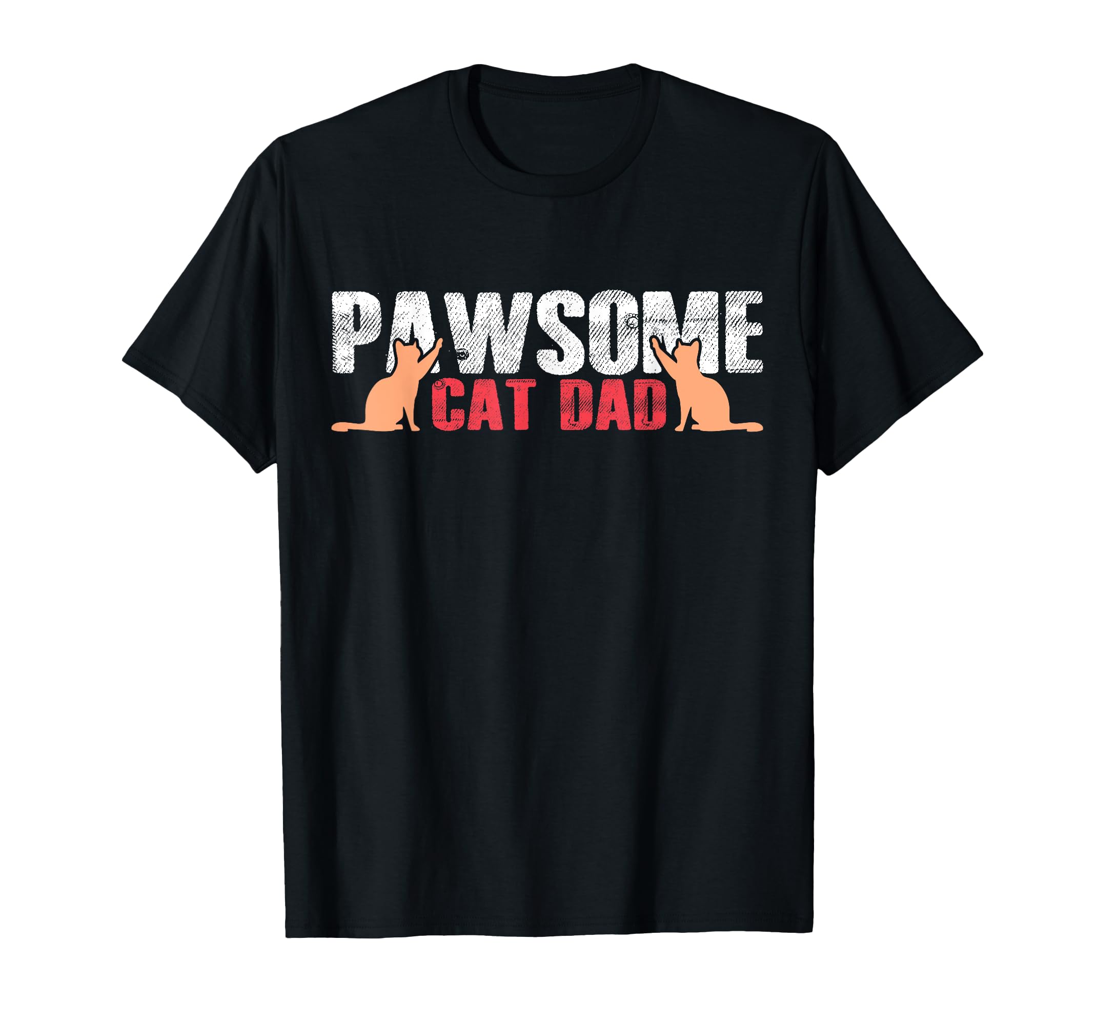 Pawsome Best Cat Dad Ever Cat T-Shirt - Fun Novelty Design for Adults - T-Shirt, Sweatshirt, Hoodie