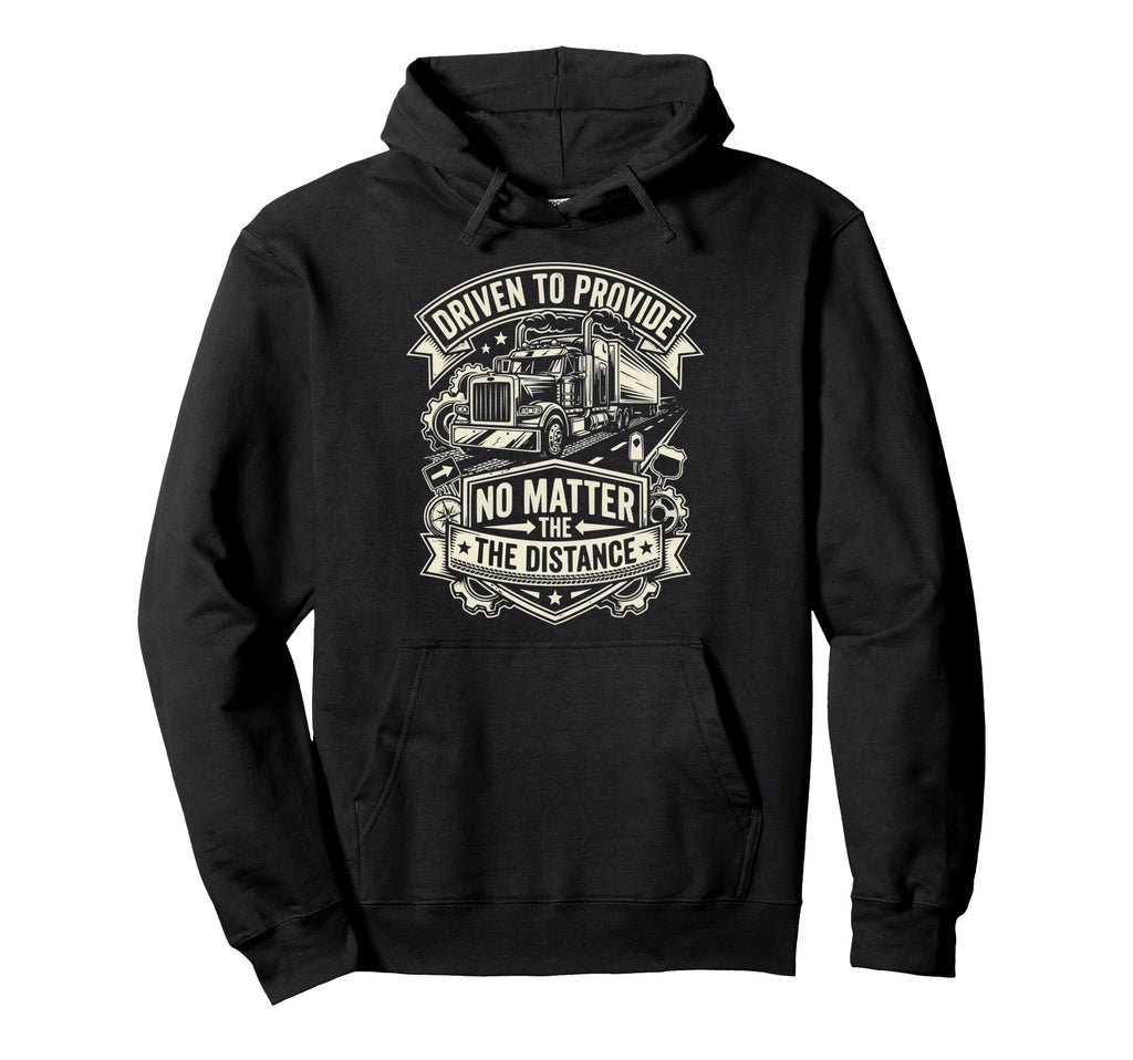 Truck Driver Dad Trucker Daddy Truck Hoodie - Trendy Graphic Men Women - T-Shirt, Sweatshirt, Hoodie
