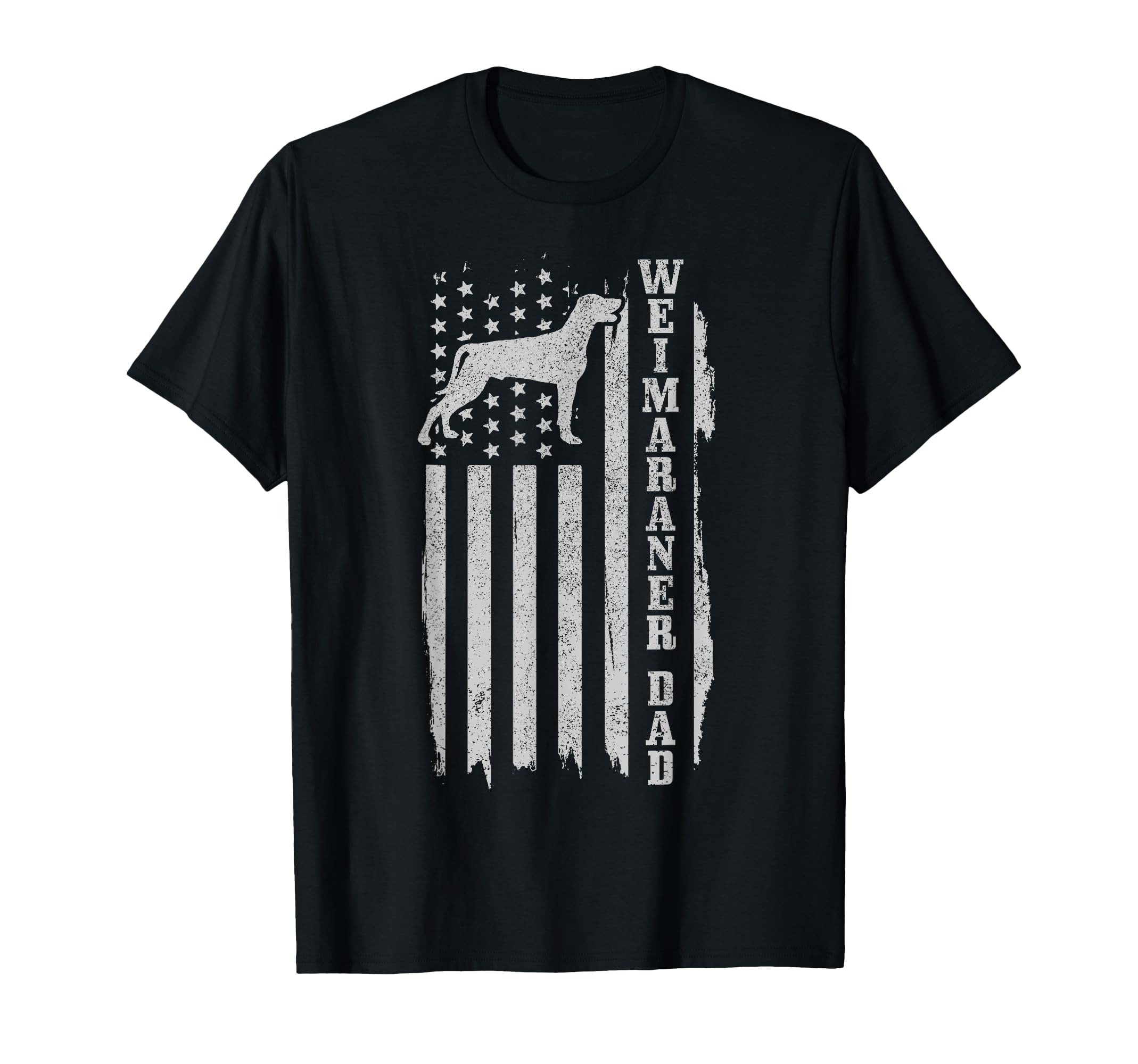 Weimaraner Dad Us Flag Patriotic Dog T-Shirt - Streetwear Style for Adults - T-Shirt, Sweatshirt, Hoodie