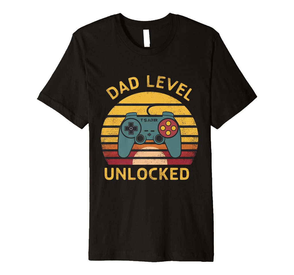 Dad Level Unlocked Funny New Dad Gifts T-Shirt - Custom Art Print Unisex - T-Shirt, Sweatshirt, Hoodie