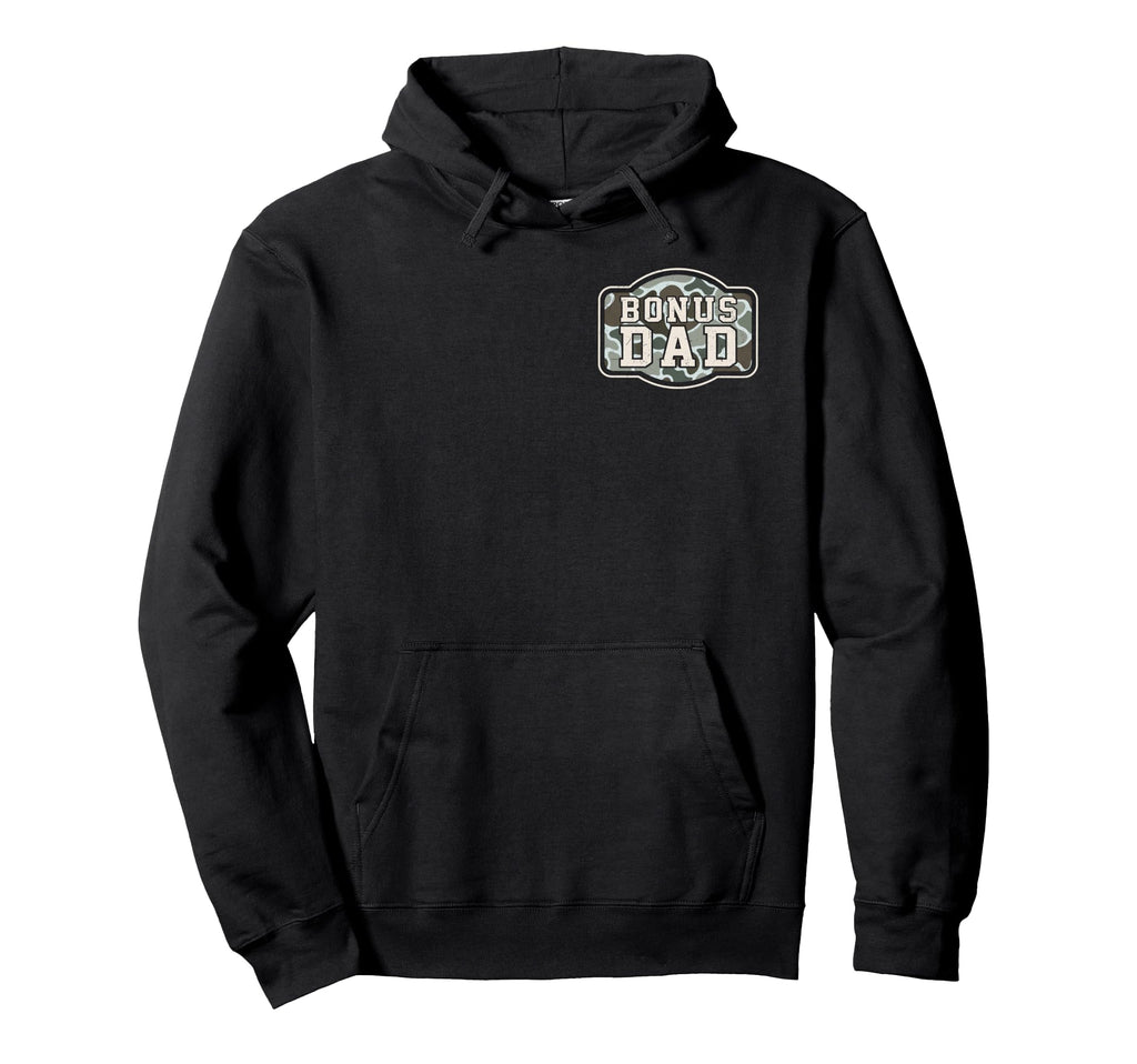 2 Sided Camo Bonus Dad Camouflage Hoodie - Aesthetic Graphic Unisex - T-Shirt, Sweatshirt, Hoodie