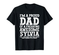 Dad Sylvia Personalized Name Funny T-Shirt - Aesthetic Graphic Unisex - T-Shirt, Sweatshirt, Hoodie