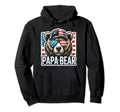 Papa Bear Funny Fathers Day Usa Hoodie - Unique Graphic for Adults - T-Shirt, Sweatshirt, Hoodie