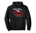 Papa Bear Flannel Red Plaid Pajama Family Hoodie - Unique Graphic Unisex - T-Shirt, Sweatshirt, Hoodie