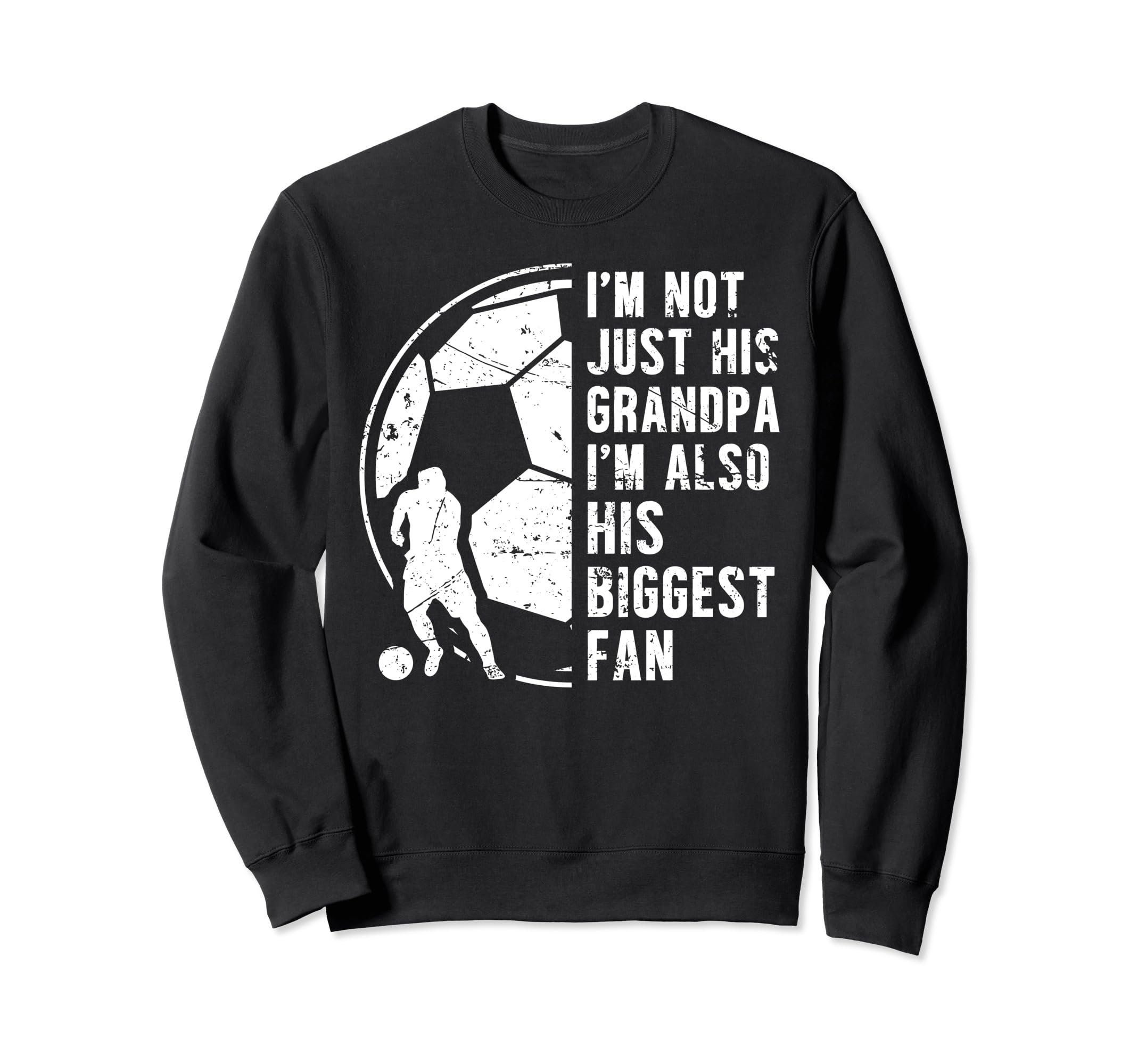 Biggest Fan Soccer Grandpa Soccer Sweatshirt - Aesthetic Graphic Unisex - T-Shirt, Sweatshirt, Hoodie