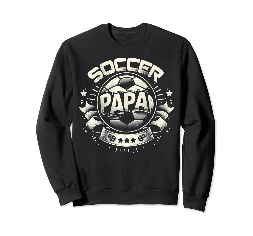 Soccer Papa Family Matching Dad Sweatshirt - Trendy Graphic for Adults - T-Shirt, Sweatshirt, Hoodie