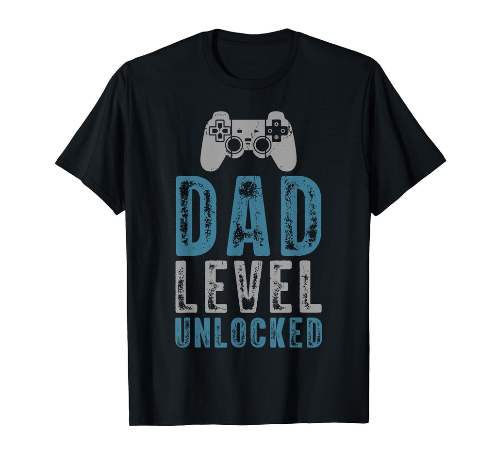 Fathers Day Dad Level Unlocked Gamer Dad T-Shirt - Graphic Print Men Women - T-Shirt, Sweatshirt, Hoodie