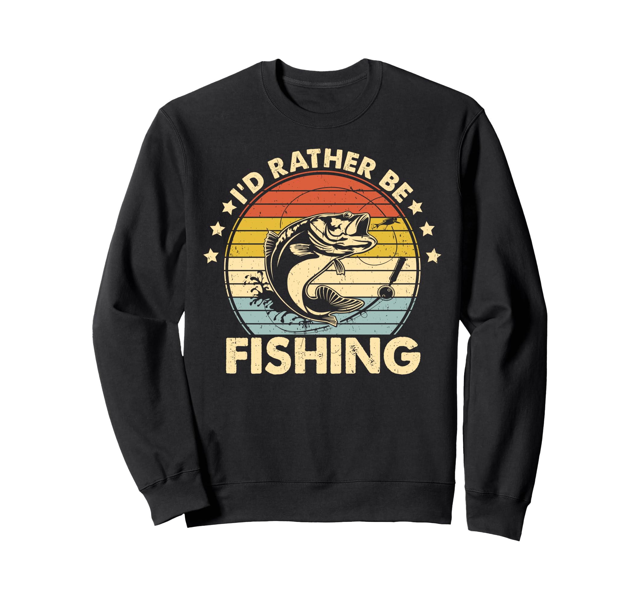 Id Rather Be Fishing Funny Fathers Sweatshirt - Aesthetic Graphic Unisex - T-Shirt, Sweatshirt, Hoodie