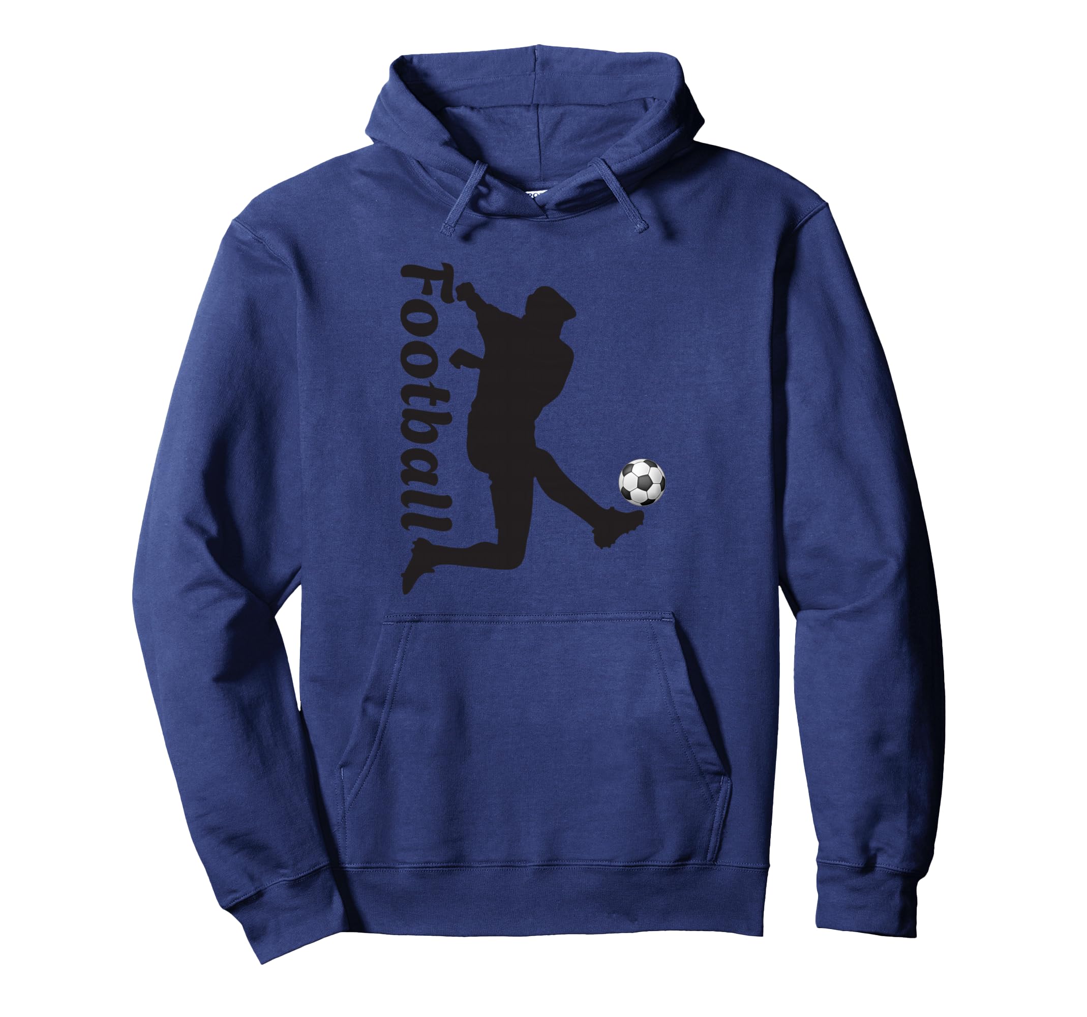 Football Soccer Player Kick Action Fan Art Hoodie - Graphic Print Men Women - T-Shirt, Sweatshirt, Hoodie