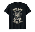 Cat Dad Gamer Club Video Games Gaming Cat T-Shirt - Unique Graphic Unisex - T-Shirt, Sweatshirt, Hoodie