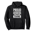 Fatherhood Proud Dad Twins Yes I Even Hoodie - Minimalist Print Men Women - T-Shirt, Sweatshirt, Hoodie