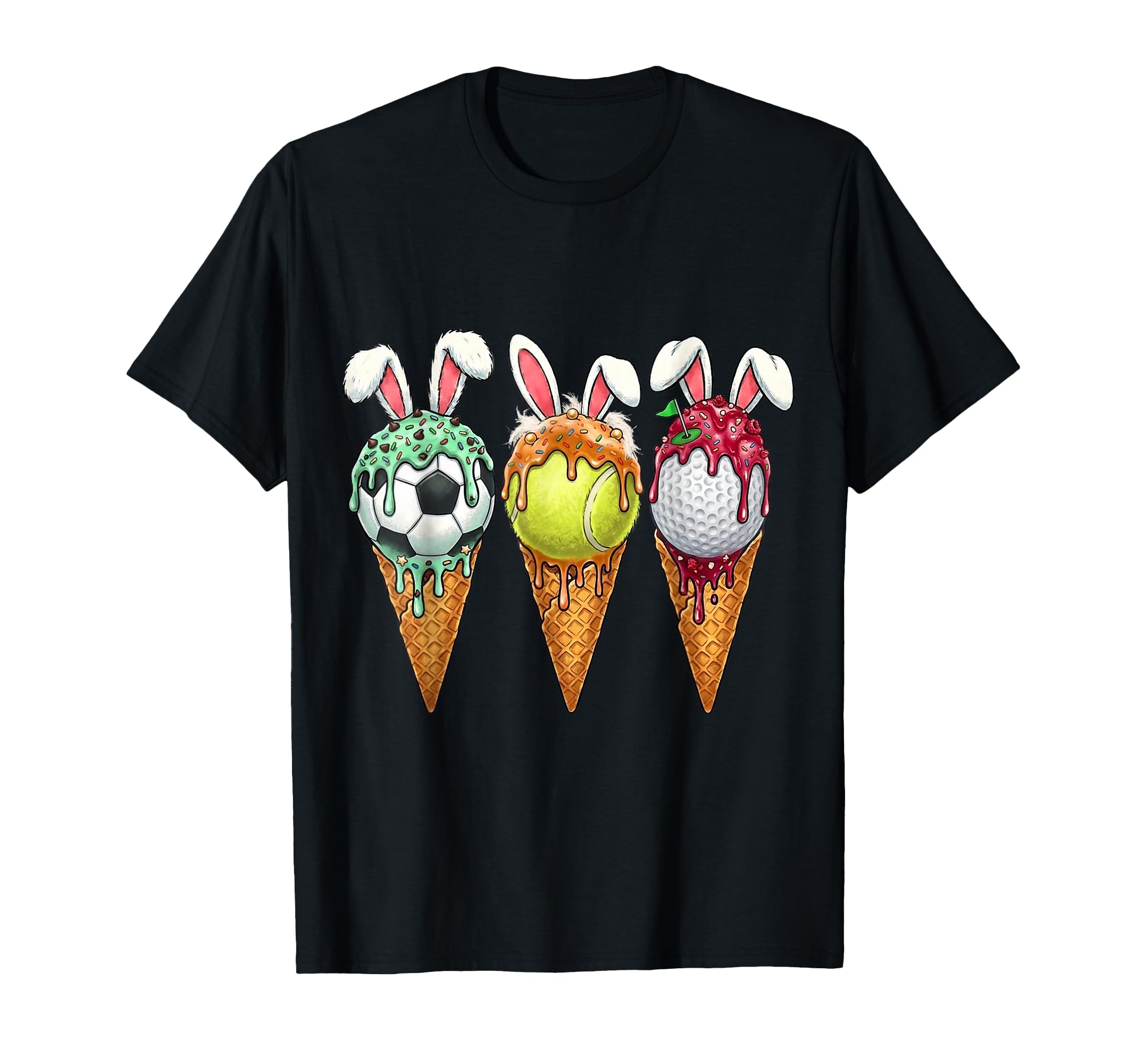 Easter Soccer Tennis Golf Ice Cream T-Shirt - Casual Everyday Wear Unisex - T-Shirt, Sweatshirt, Hoodie