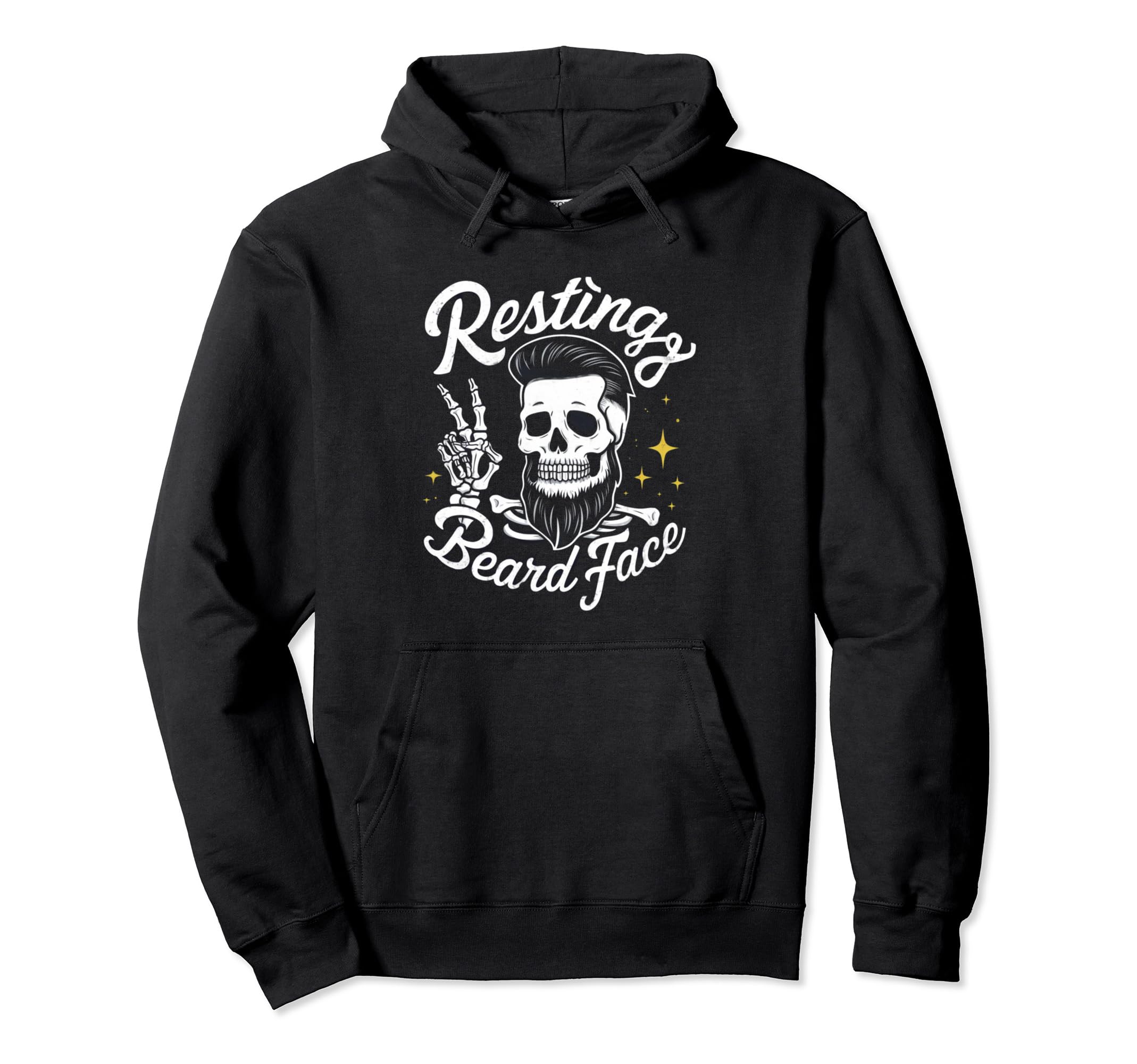 Bearded Dad Daddy Papa Fathers Day Resting Hoodie - Novelty Apparel Unisex - T-Shirt, Sweatshirt, Hoodie