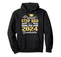 Proud Step Dad 2024 Magna Cum Laude Graduate Hoodie - Graphic Print Unisex - T-Shirt, Sweatshirt, Hoodie
