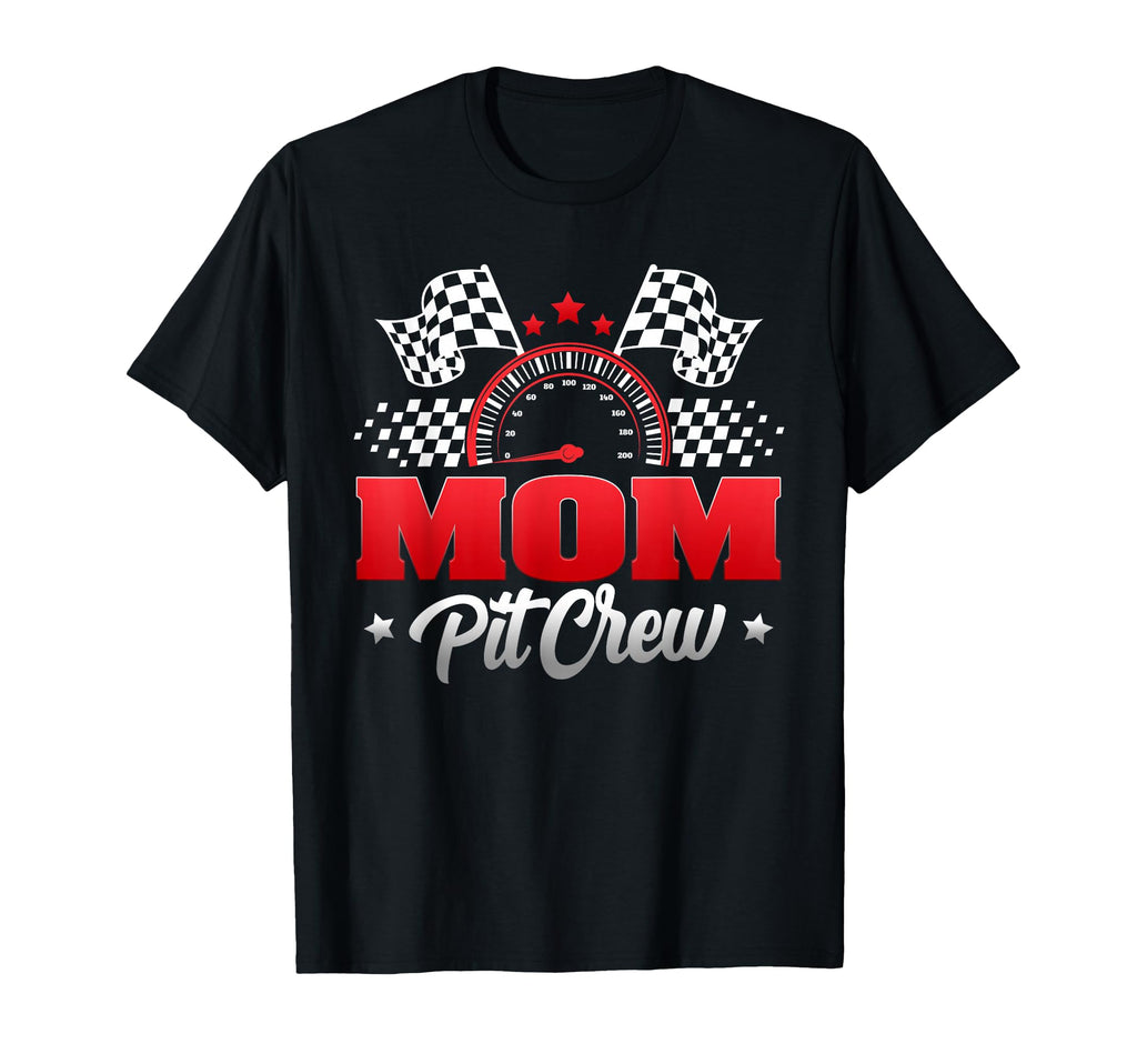 Mom Pit Crew Race Car Birthday Family T-Shirt - Trendy Graphic Men Women - T-Shirt, Sweatshirt, Hoodie