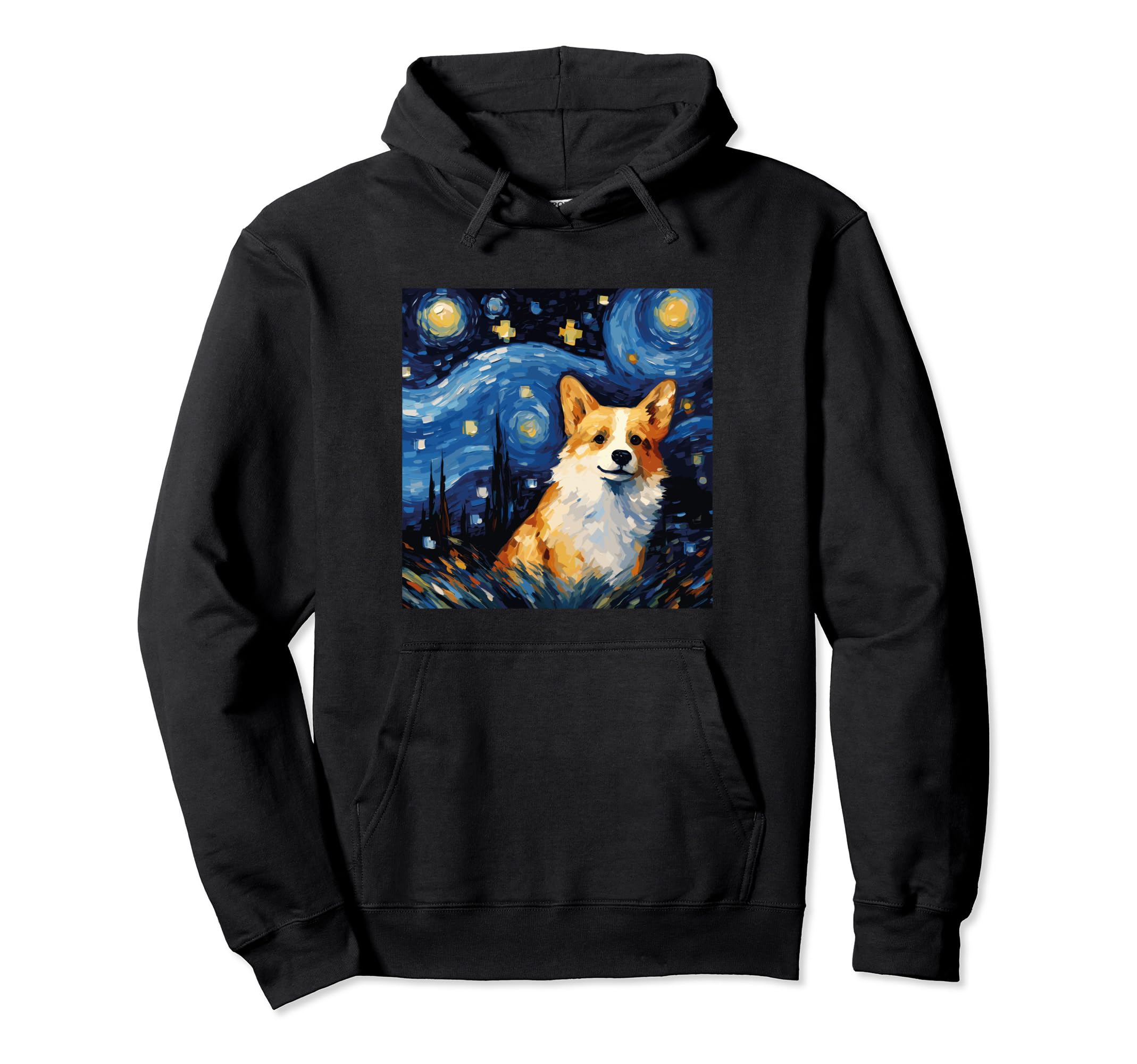 Welsh Corgi Starry Night Dog Mom Hoodie - Casual Everyday Wear for Adults - T-Shirt, Sweatshirt, Hoodie