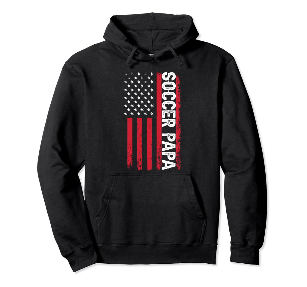 Soccer Papa Sports Dad Player Coach Usa Hoodie - Fun Novelty Design Unisex - T-Shirt, Sweatshirt, Hoodie