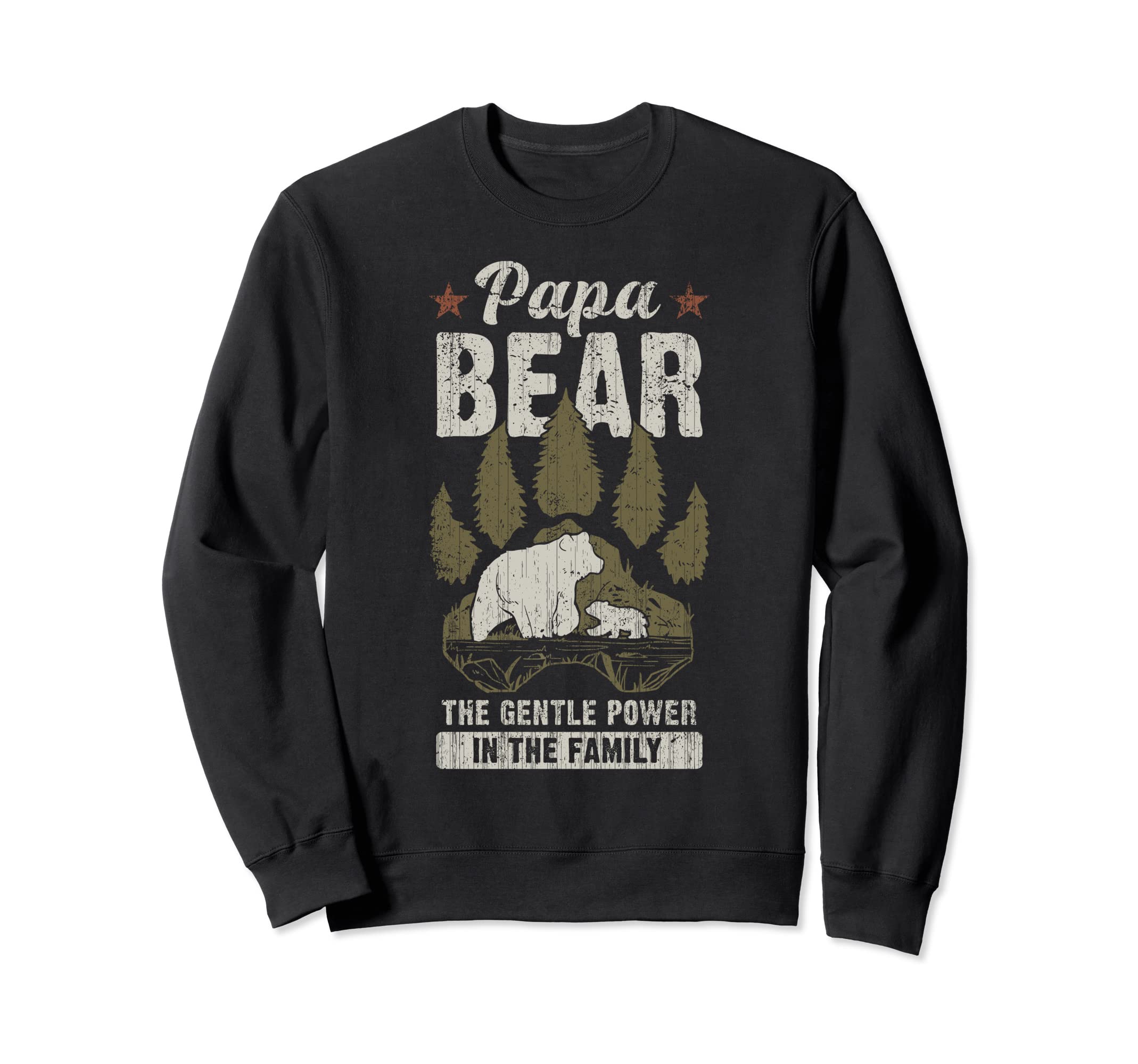 Papa Bear 1 Cub 1 Grandchild Dad Sweatshirt - Graphic Print Men Women - T-Shirt, Sweatshirt, Hoodie